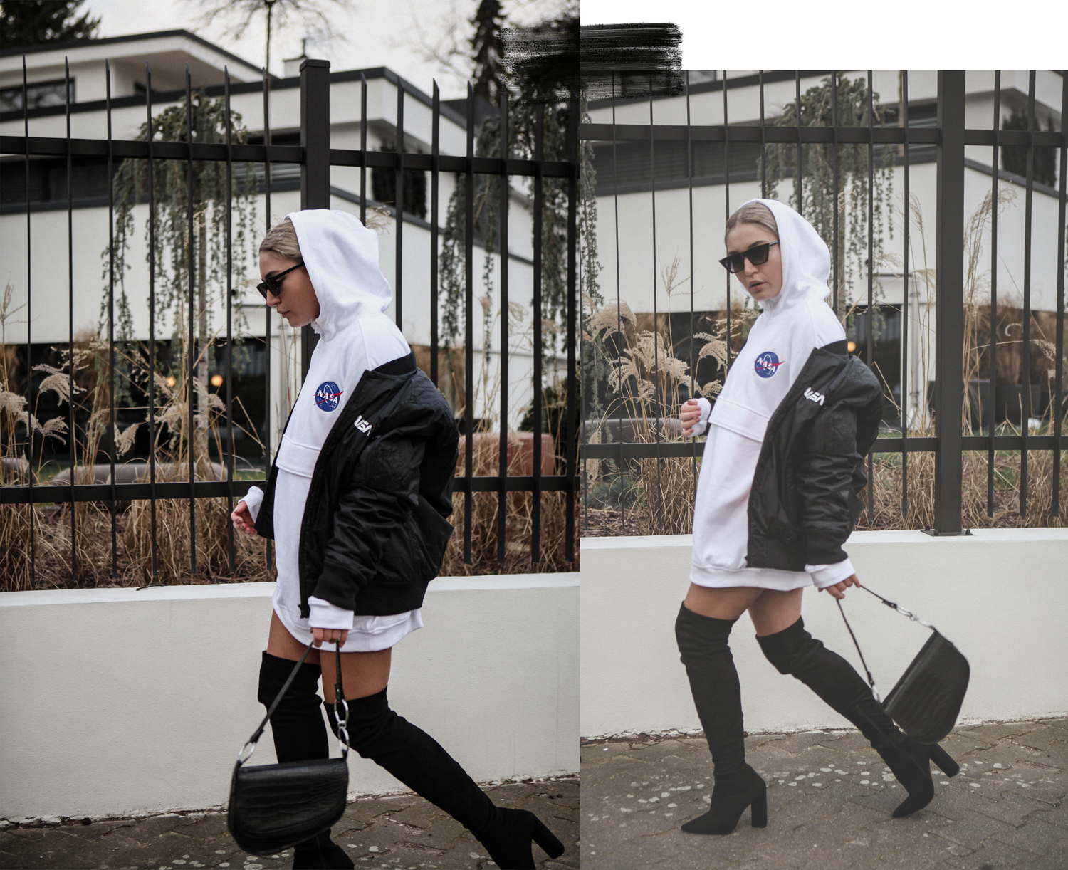 Lauralamode Urban Classics Bomber Jacket Hoodie Outfit Ootd Streetstyle Berlin Asos Nasa Fashion Fashionblogger
