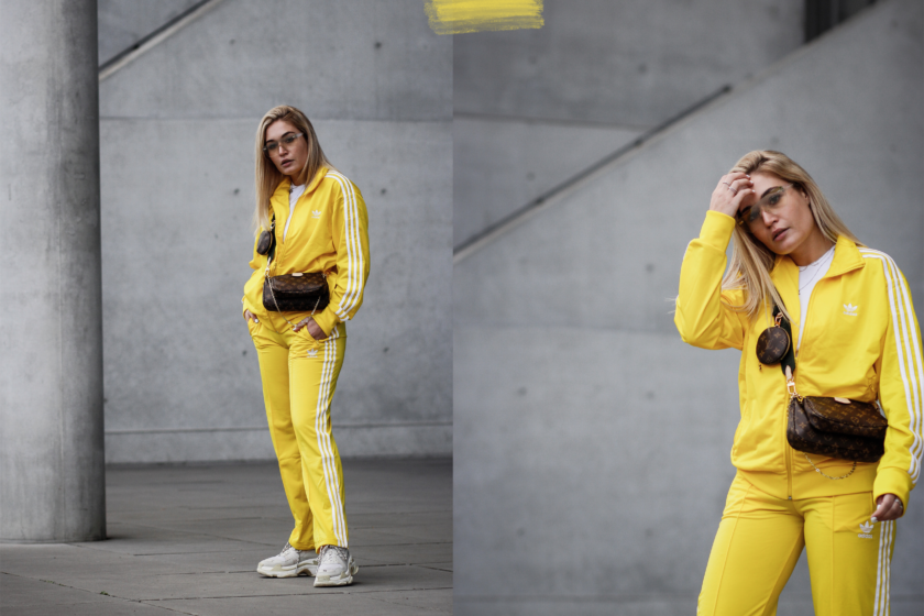 Lauralamode Adidas Outfit Tracksuit Streetstyle Look Outfitoftheday Louis Vuitton Louis Vuitton Multipochette Balenciaga Triple S Munich Berlin Blogger Fashionblogger